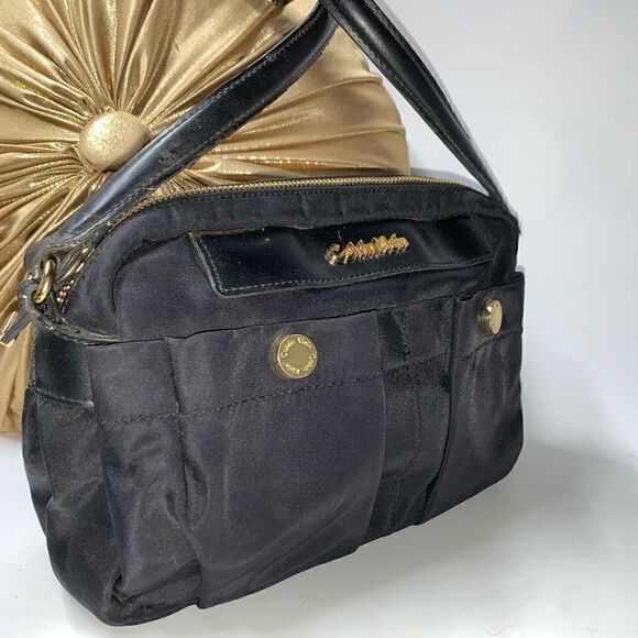 Calvin Klein Nylon Leather Trim Crossbody Black Medium - Picture 4 of 7